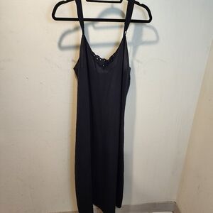 Vanity Fair Elegant Black Slip Dress Size 40